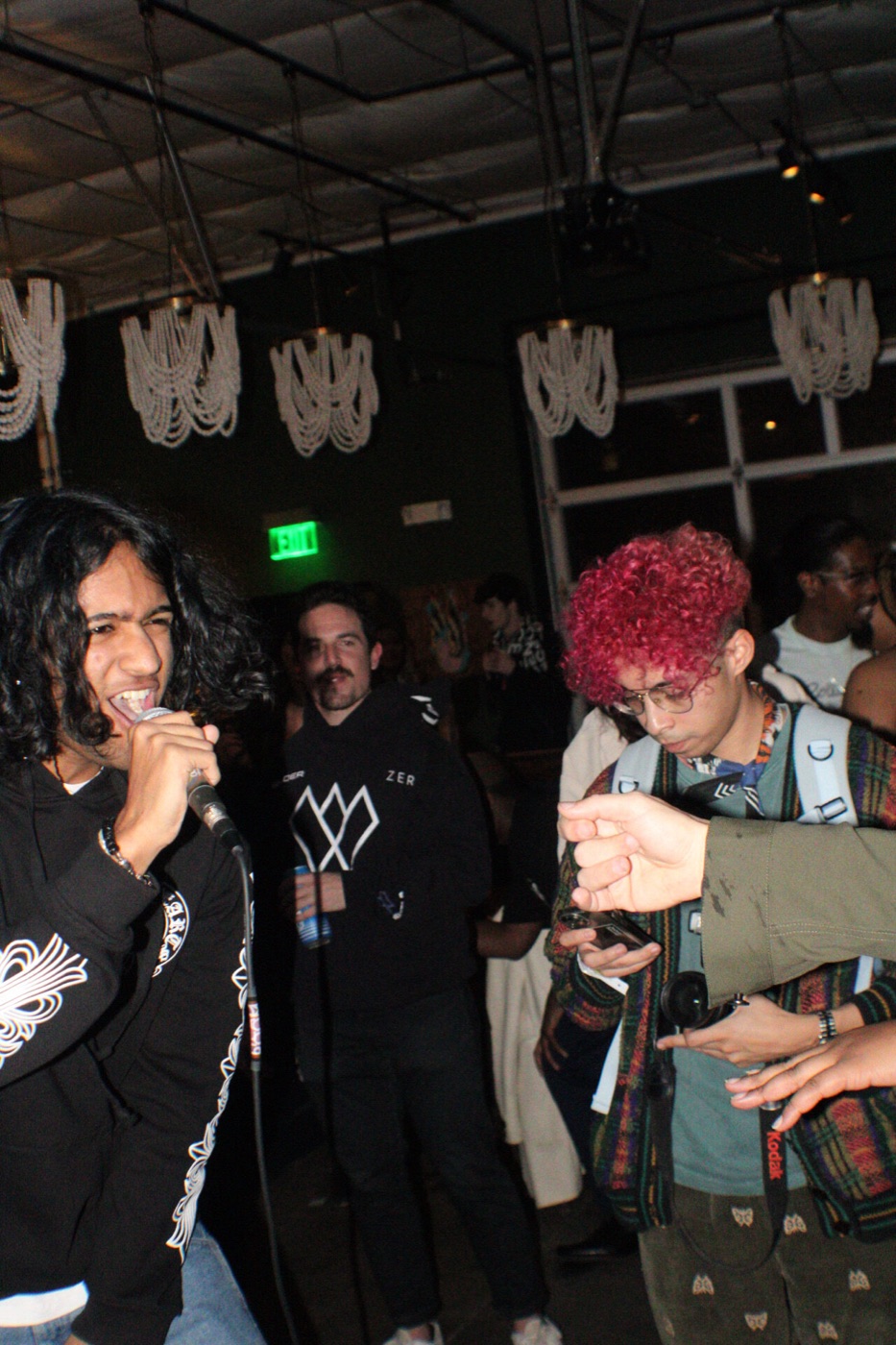 On the mic at an Underground Violet Rave night